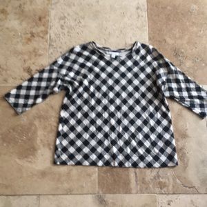 J. Jill gingham checked top
